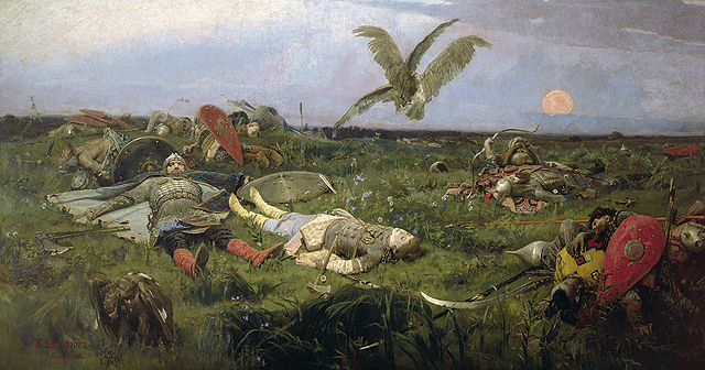 картина Васнецова "После побоища Игоря Святославича с половцами"